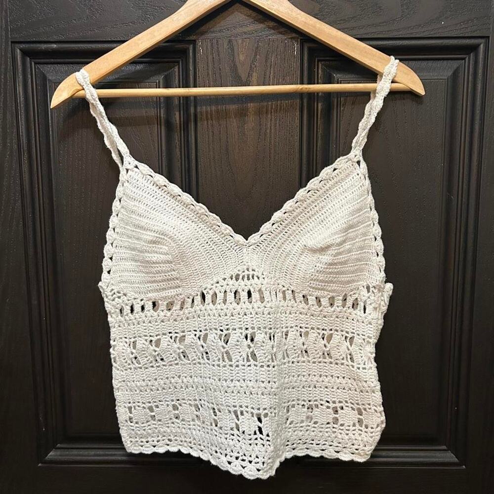 Vintage Crochet Newport News White Cami Top